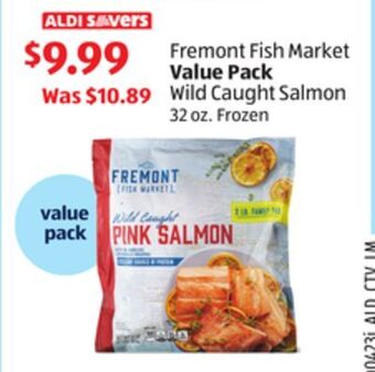 Aldi Fremont fish market value pack wild caught salmon offer