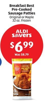 Aldi Breakfast best pre-cooked sausage patties offer