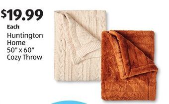 Aldi Huntington home 50 x 60 cozy throw offer