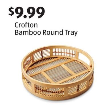 Aldi Crofton bamboo round tray offer