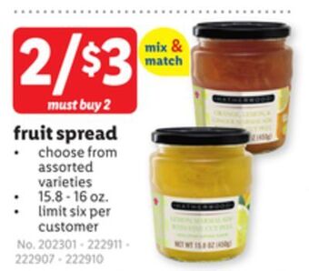 Lidl Fruit spread offer