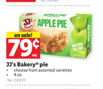 Lidl Jj's bakery pie offer