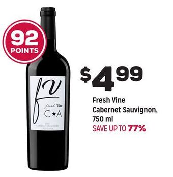 Grocery Outlet Fresh vine cabernet sauvignon offer