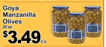 Superior Grocers Goya manzanilla olives offer