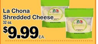 Superior Grocers La chona shredded cheese offer