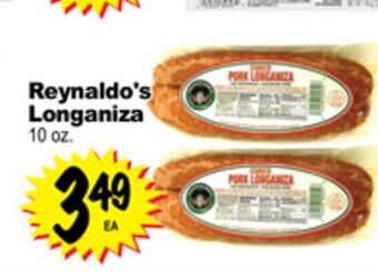 Superior Grocers Reynaldo's longaniza offer