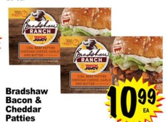 Superior Grocers Bradshaw bacon & cheddar patties offer