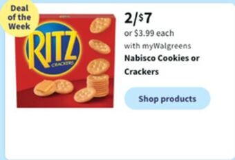 Walgreens Nabisco cookies or crackers offer