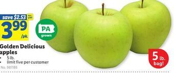 Lidl Golden delicious apples offer