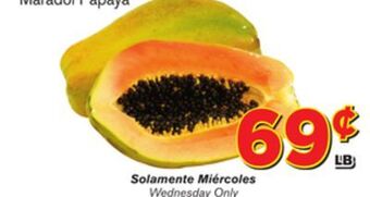 El Super Fresh Maradol papaya offer