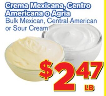 El Super Fresh Bulk mexican, central american or sour cream offer