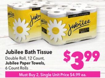 Vallarta Supermarkets Jubilee bath tissue offer