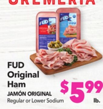 Vallarta Supermarkets Fud original ham/jamón original offer