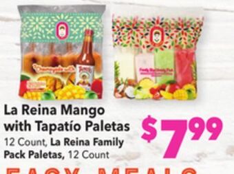 Vallarta Supermarkets La reina mango with tapatío paletas offer