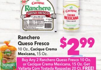 Vallarta Supermarkets Ranchero queso fresco offer