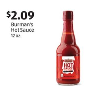 Aldi Burman's hot sauce offer