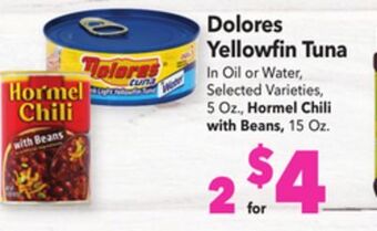 Vallarta Supermarkets Dolores yellowfin tuna offer