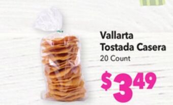 Vallarta Supermarkets Vallarta tostada casera offer