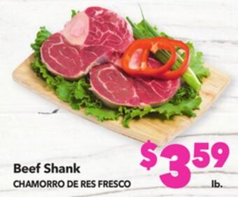 Vallarta Supermarkets Beef shank/chamorro de res fresco offer