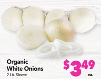 Vallarta Supermarkets Organic white onions offer