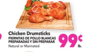 Vallarta Supermarkets Chicken drumsticks/piernitas de pollo blancas preparadas y sin preparar offer