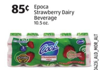 Aldi Epoca strawberry dairy beverage offer