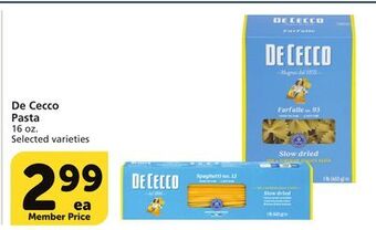 Vons De cecco pasta offer