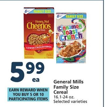 Albertsons General mills family size cereal offer