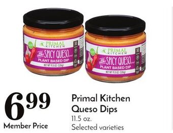 Pavilions Primal kitchen queso dips offer