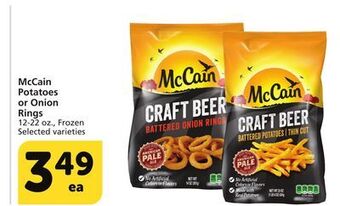 Albertsons Mccain potatoes or onion rings offer