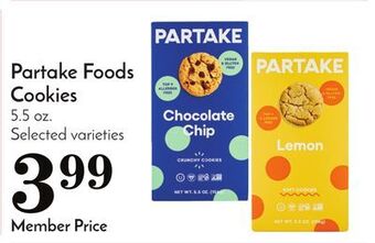 Pavilions Partake foods cookies offer