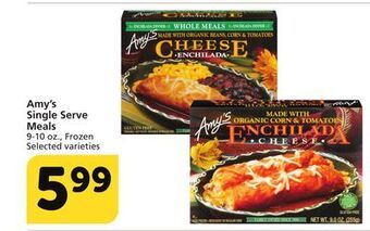 Albertsons Amy's single serve meals offer