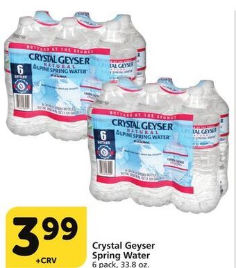 Albertsons Crystal geyser spring water offer
