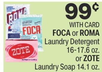 CVS Foca or roma laundry detergent 16-17.6 oz. or zote laundry soap 14.1 oz offer