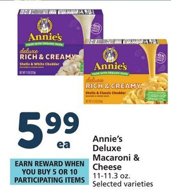 Albertsons Annie's deluxe macaroni & cheese offer