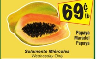 El Super Maradol papaya offer