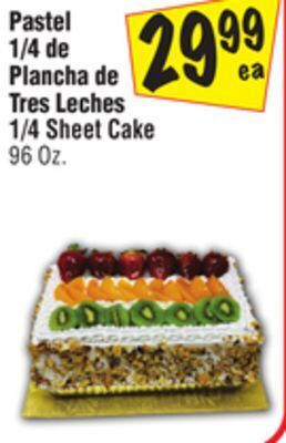 El Super 1/4 sheet cake offer