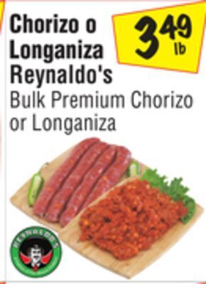 El Super Reynaldo's bulk premium chorizo or longaniza offer