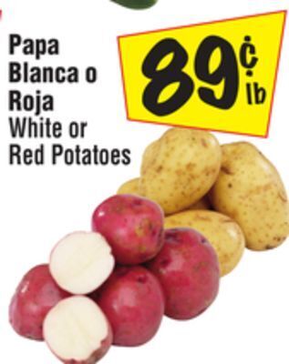El Super White or red potatoes offer