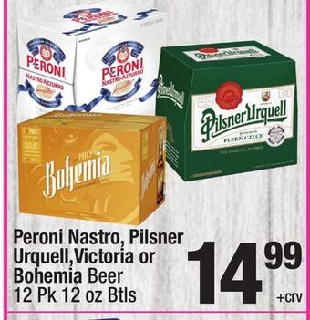 Super King Markets Peroni nastro, pilsner urquell, victoria or bohemia beer offer