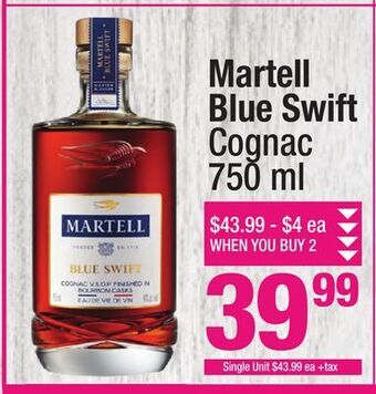 Super King Markets Martell blue swift cognac offer
