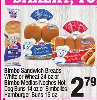 Super King Markets Bimbo sandwich breads white or wheat 24 oz or bimbo medias noches hot dog buns 14 oz or bimbollos hamburger buns 15 oz offer