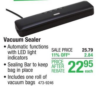 Menards Sontax vacuum sealer offer