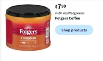 Walgreens Folgers coffee offer