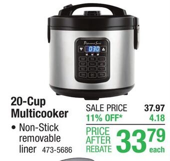 Menards Professional series multicooker - 20 cup offer