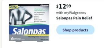 Walgreens Salonpas pain relief offer