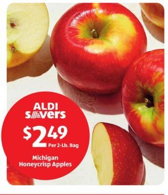Aldi Michigan honeycrisp apples offer