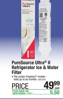 Menards Frigidaire puresource ultra ii replacement ice and water filter offer