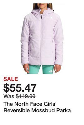 Dick's Sporting Goods The north face girls' reversible mossbud parka offer
