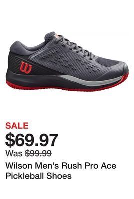 Dick's Sporting Goods Wilson men's rush pro ace pickleball shoes offer